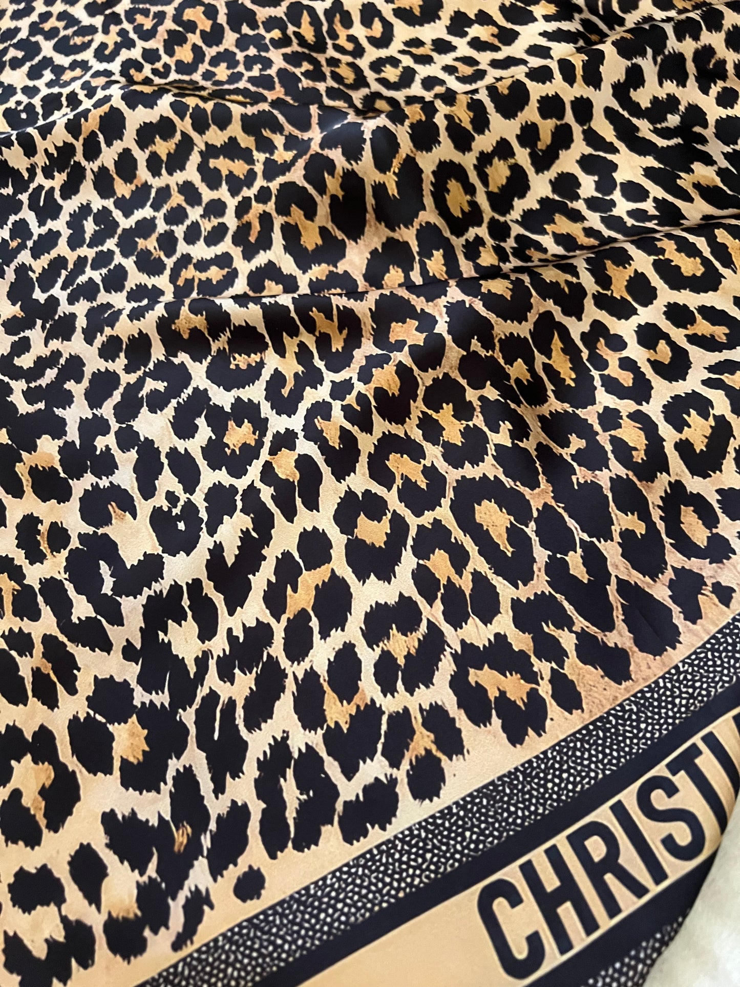 Dior Leopard Scarf
