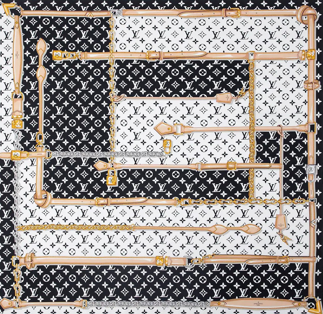 LV black chains & belts