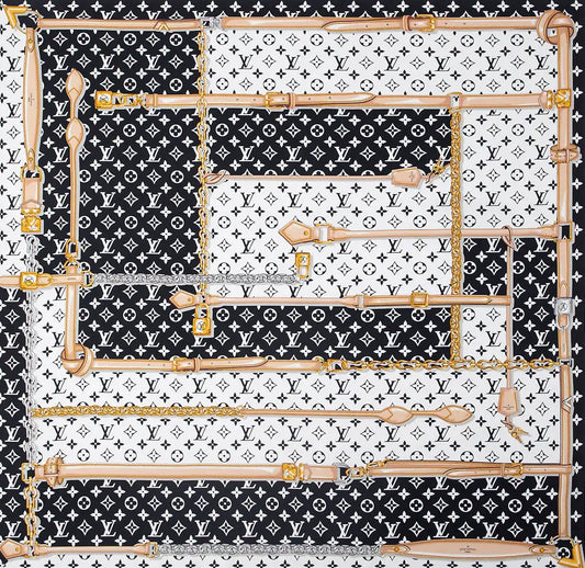 LV black chains & belts
