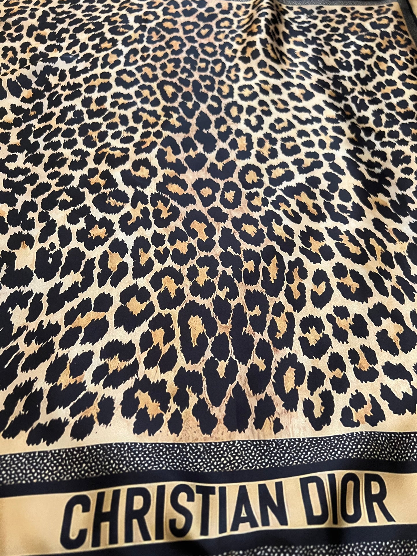 Dior Leopard Scarf