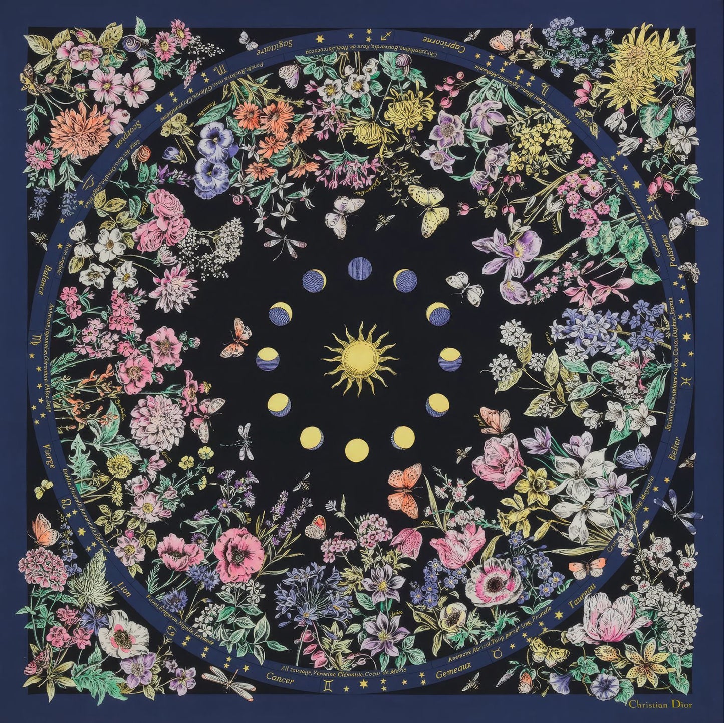 Midnight Floral Zodiac